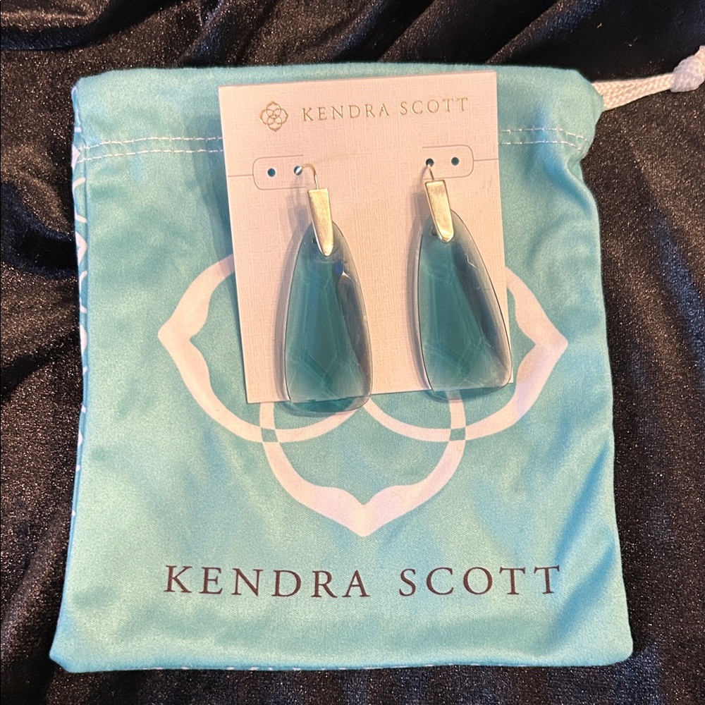 Kendra Scott Aqua Teardrop Earrings
